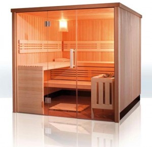 Sauna met glazen voorzijde 3